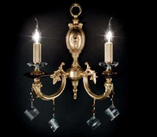Lampade da parete da interno di oro in cristallo