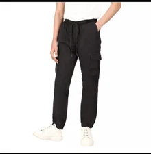 WHITEDUCK Sweatpants for Men - Relaxed Fit Cotton Drawstring Cargo Joggers