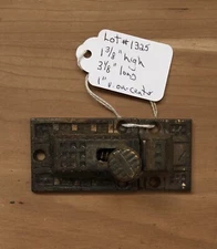 1325–Antique Cast Iron Brass Plated Late 1800s Cupboard Cabinet Latch Receiver