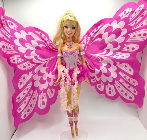 Barbie Fairytopia Mermaidia Elina Fairy Mermaid Doll Rooted Eyelashes Wings 2005