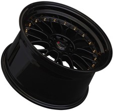 4 New 17x7 Xxr 521 Black Gold Rivets 4x100 4x114.3 Et38 Wheel Rim