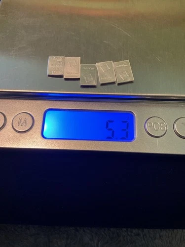 5 x 1-Gram SILVER  999 PURE Valcambi Combibar Swiss Bullion