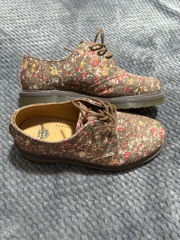 Zapatos con cordones Dr. Martens Oxford para mujer marrón floral talla 5 Foto 3 de 4