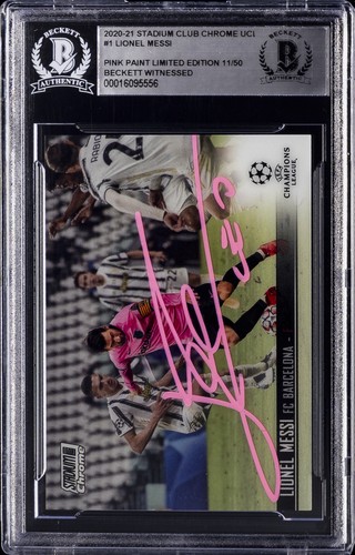 2020-21 TOPPS STADIUM CLUB CHROME UCL #1 LIONEL MESSI BGS AUTHENTIC
