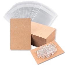 Earring Display Cards with 100 Pcs Holder 400 Piece Set, ZK100-Brown