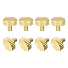 Knurled Thumb Screws, M3x5mm Flat Brass Bolts Grip Knobs Fasteners 8Pcs
