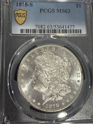 1878 S Morgan Silver Dollar PCGS MS-63