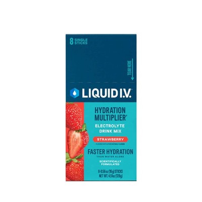 Liquid I.V.  Strawberry Hydration Multiplier Electrolyte Drink - 8Pack