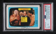 1986 Scanlens/Topps WWF George The Animal Steele Gene Okerlund #65 PSA 4 0c9g