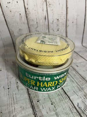 Vtg Turtle Wax Super Hard Shell Car Wax Kit Tin Advertising Prop