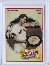 1992 Upper Deck - No. 31 - Ted Williams - '46 & '49 MVP - Baseball Heroes