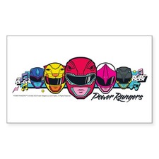 CafePress Power Rangers Linear Helmets Sticker (rect.) (968291215)