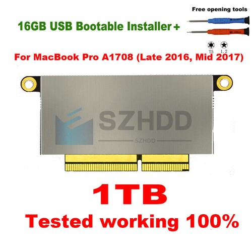 NEW 1TB SSD For 2016 2017 Apple MacBook Pro no touchbar A1708 EMC 2978 EMC 3164 - 第 1/8 張圖片