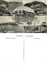 Vintage Postcard - Torquay Devon Multi-view Harbour Views REAL PHOTO UNPOSTED