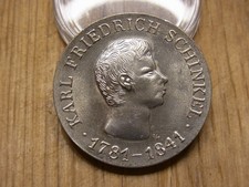 Alte Silbermünze  10 Mark 1966 Schinkel. TOP ! SELTEN !