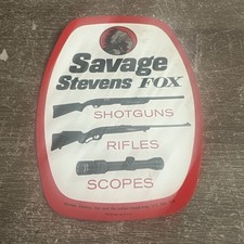 Vtg Savage Arms - Stevens - Fox Shotguns Adhesive Sticker / Sign - 8 x 5.5