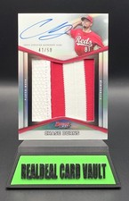 2025 BOWMANS BEST CHASE BURNS PROSPECT PATCH AUTO RELIC CARD 41/50 ~ REDS PPA-CB