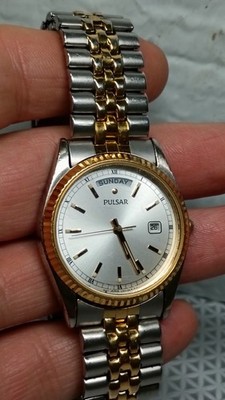 PULSAR By SEIKO Vintage President Men's Watch Day Date V744-0A20