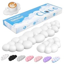 Cloud Keyboard Wrist Rest Set, Cloud Wrist Rest with Non-Slip 16.93in White