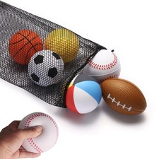 Mini Sports Balls Set of 6 Foam Ball for Kids 2.8 inch Soft Balls for Toddler...