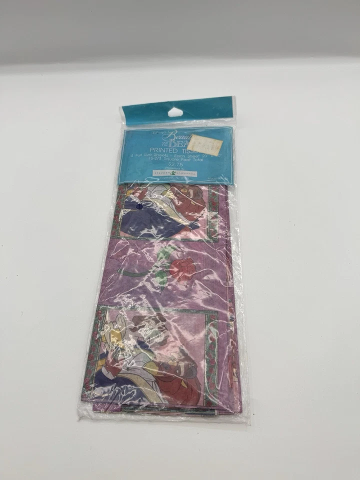 Stephen Lawrence  Disney Beauty & Beast  Tissue Paper Wrapping Party Vintage - Image 2 of 4