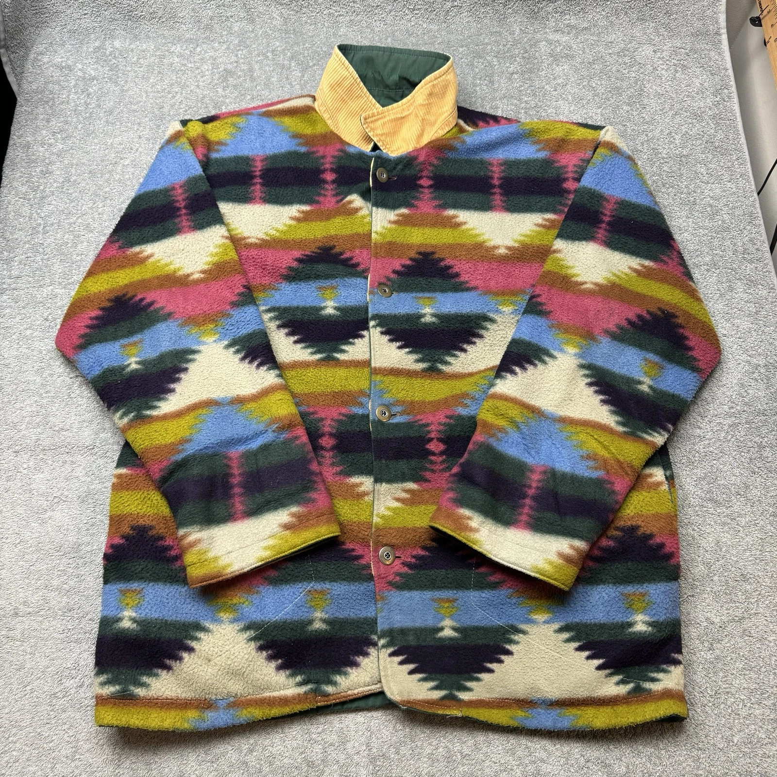 Vintage Current Seen Aztec Southwestern Pattern Button Reversible Jacket Medium image 1