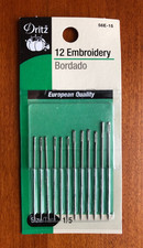 New Pack of 12 Dritz Embroidery Needles Size 1/5 Long Eye, 1-5/8" to 1-7/8" Long