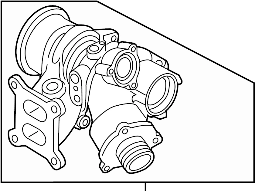 Turbocompressor 06K145713H para 15-19 Volkswagen Golf Everydayrack Audi A3 L4 1.8L - Imagem 2 de 4
