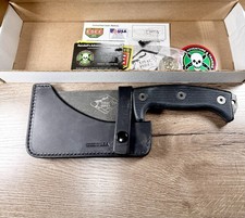 NEW ESEE Fixed Knife 5.5" 1095HC Steel Full Tang Cleaver Blade Black G-10 Handle