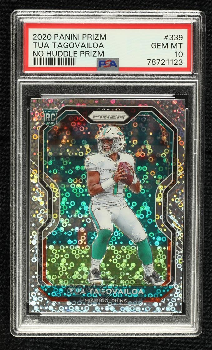 2020 Panini Prizm No Huddle Tua Tagovailoa #339 PSA 10 GEM MT Rookie RC 1ku8