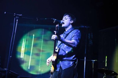 Vincent Neff of Django Django performs at HMV Ritz on October 23 2- Old Photo