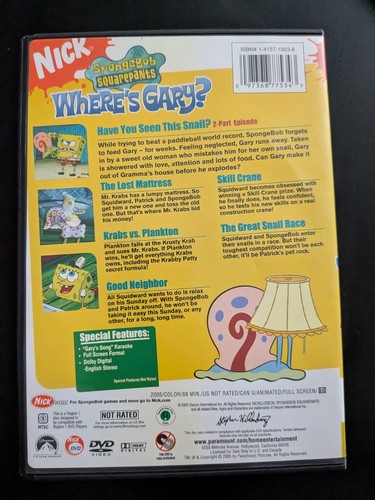 Spongebob Squarepants - Where's Gary? - DVD Spongebob Squarepants Nickelodeon - Picture 2 of 4