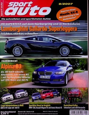 2) Sport Auto 09/2007 - Lamborghini Gallardo Super - Wirklich gut? Mazda RX-8 m