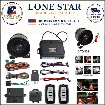 Smart Antitheft Car Alarm System with 110dB Siren & Central Lock Automation