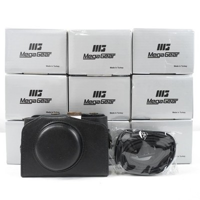 MegaGear Ever Ready Protective Leather Camera Cases With Black Straps Lot of 9