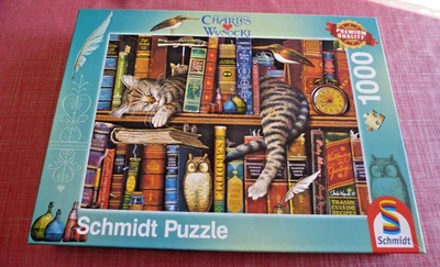 Schmidt Puzzle 1000 Teile Charles Wysocki "Frederick der Literat" gebraucht - Bild 1 von 3