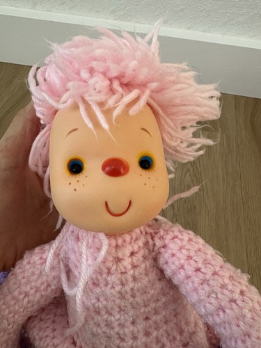 Vintage 1980’s Ice Cream Doll  w/Pink Yarn Hair + Yarn Dress - Picture 2 of 5