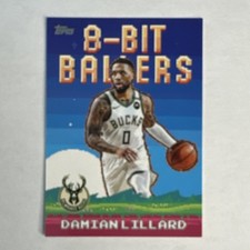 Topps 2025-26 8-Bit Ballers Damian Lillard #8B-8 Milwaukee Bucks 