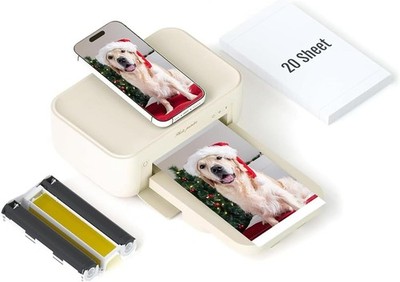 iDPRT 4x6 Fotodrucker mit 108 Blatt CP4100 Sofortbilddrucker für Zuhause