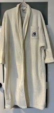 Winnie The Pooh Fleece Robe Small/Medium Polyester No Tie White w/Embroidery