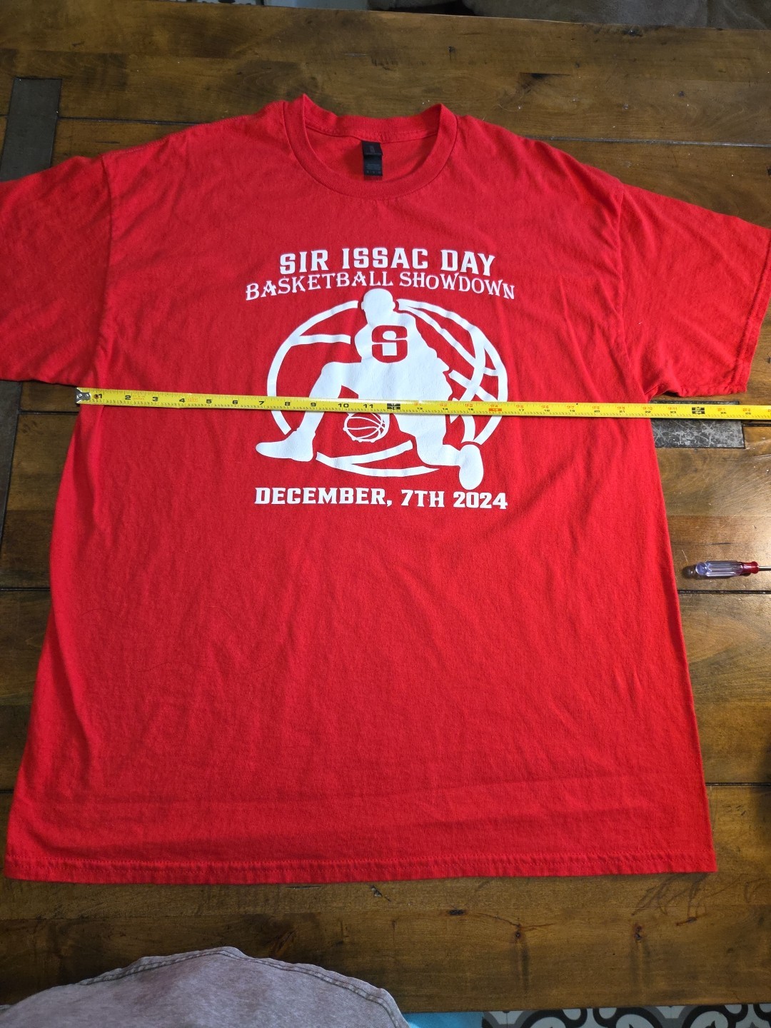 Ballislife Sir Isaac Day Basketball Showdown T-Shirt Red Mens XL Houston Legend image 4