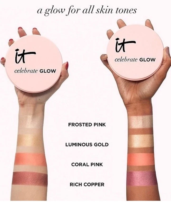 it Cosmetics CELEBRATE Glow Face & Eye Palette Blush & Highlighter NIB Free Ship - Image 3 of 4