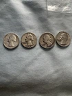 1962 57 56 and 35 Lot of 4 Silver Washington Quarters ￼