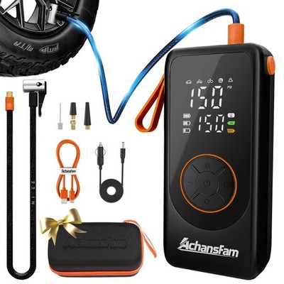 Portable Air Compressor, 48s Fast Inflation, Cordless with Dual Power Supply,...