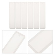 DIY Transparent Silicone Bookmark Mold 6Pcs Durable Flexible Crafting Mold