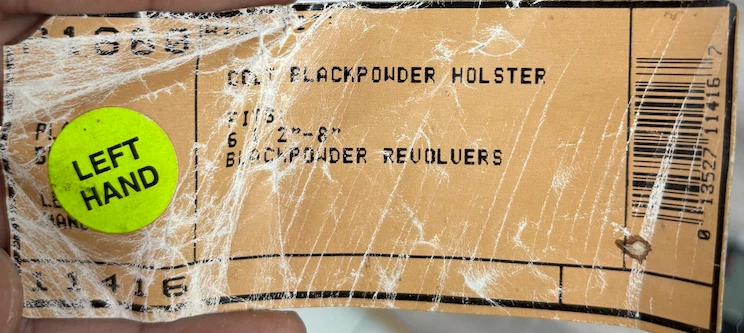 Vintage BIANCHI #1860 Medium Black Leather Colt Blackpowder Holster Left Handed - Image 2 of 4