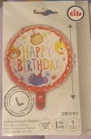 Folienballon Heliumballon Happy Birthday 45 Cm Rund Tier Elefant Tiger LöWe BäR