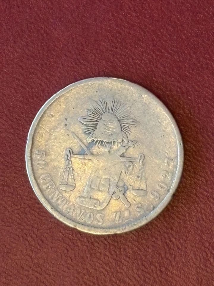1878 Zs Mexico 50 Centavos Silver — Zacatecas Mint, Low Mintage - Image 3 of 4