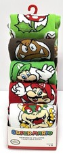 Nintendo Super Mario Crew Socks 5 Pair Mens Heroes Villains Controller Gear NEW