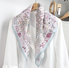 100 Silk Mulberry Shawl Bandana Scarf 65X65cm Neckerchief floral Print Wrap new
